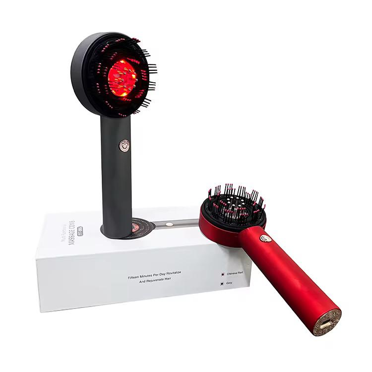 Brosse de Massage & Thérapie LED pour la Repousse des Cheveux